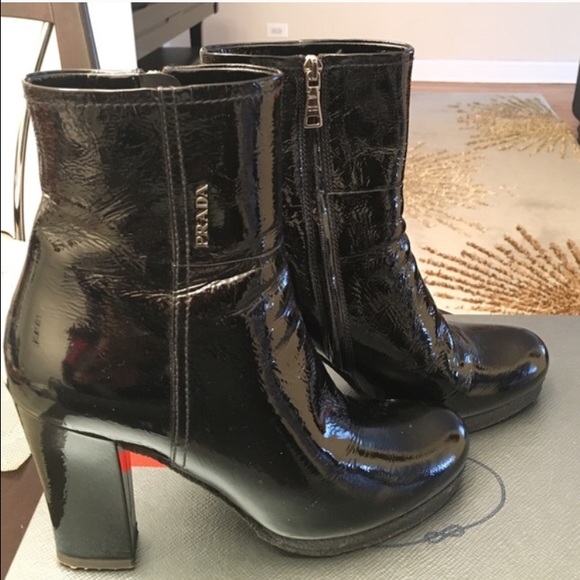 Prada Black Patent Boots - Picture 2 of 5